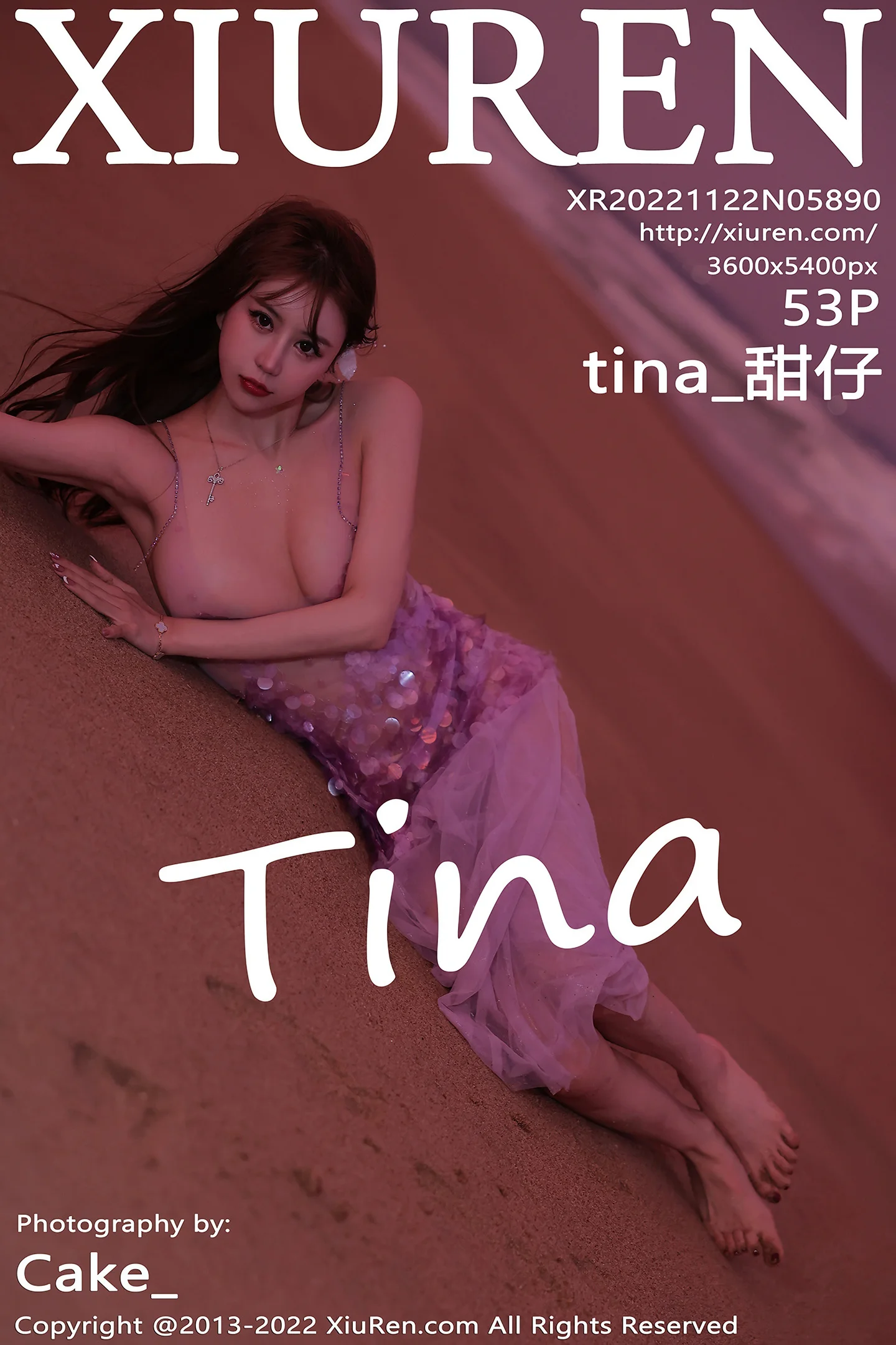 [XiuRen秀人网]No.5890_模特tina_甜仔海南旅拍沙滩场景粉色真空裙秀凹凸身材诱惑写真53P-秀人网 - XiuRen.Space